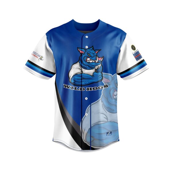 Baseball/Softball Full Button Short Sleeve Jersey - Varsity Pattern