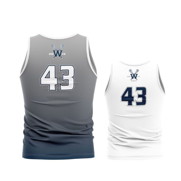 Sleeveless Lacrosse/Field Hockey Jersey - Reversible Racerback Varsity Pullover Pattern - Double Ply Back