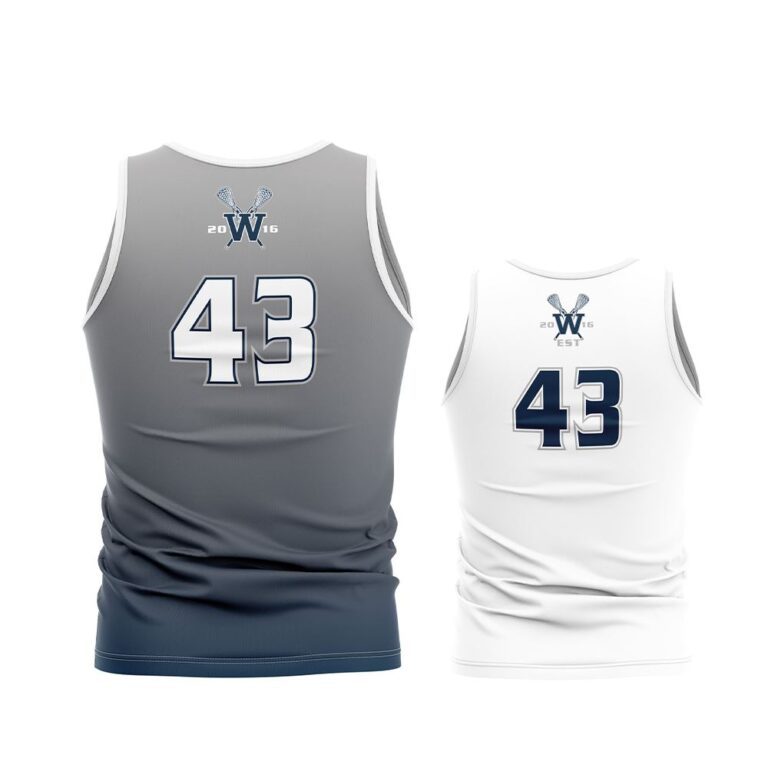 Sleeveless Lacrosse/Field Hockey Jersey - Reversible Racerback Varsity Pullover Pattern - Double Ply Back