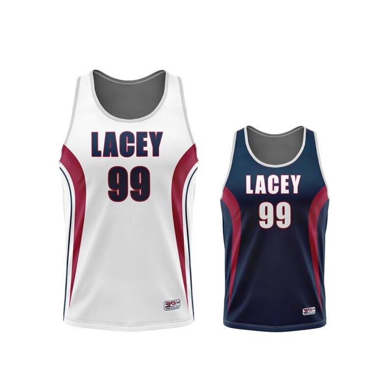 Sleeveless Lacrosse/Field Hockey Jersey - Reversible Racerback Varsity Pullover Pattern - Double Ply Front