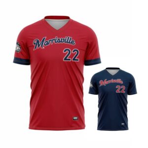 Single Ply Reversible Baseball/Softball Jersey - Varsity Pullover Pattern - Short Sleeve - V-neck Front