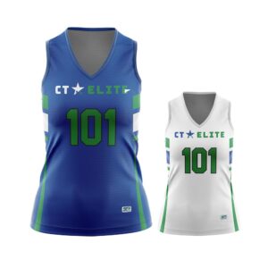 Sleeveless Lacrosse/Field Hockey Jersey - Reversible Racerback Varsity Pullover Pattern - Single Ply Front