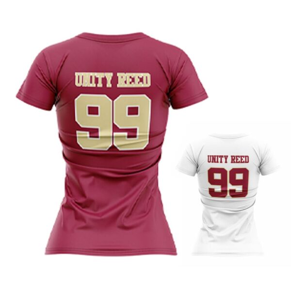 Full Dye Sub Single Ply Reversible Fastpitch Jersey - Varsity Pullover Pattern - Short Sleeve - Crew neck Back