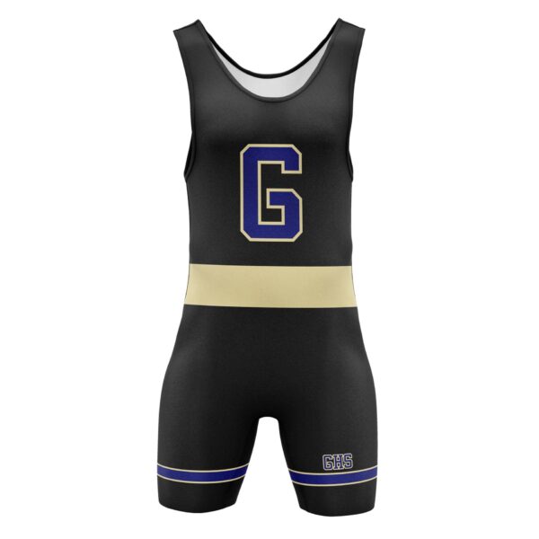 Full Dye Sub Wrestling Singlet - Pro Fit Pattern Front