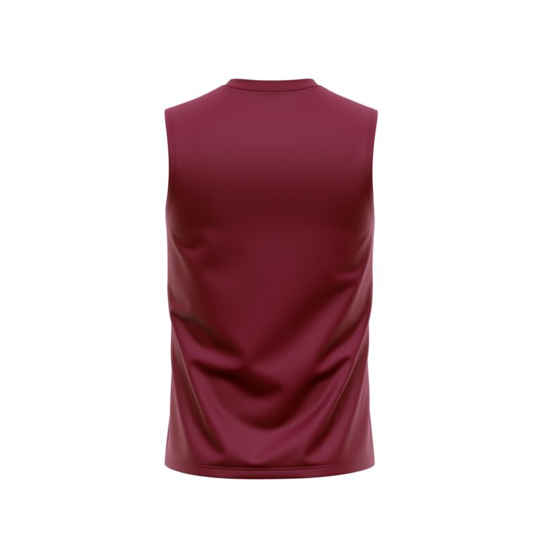 Sleeveless Workout Shirt - Crew Neck - Varsity Pattern Back