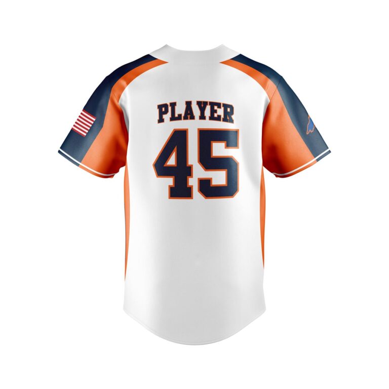 Fastpitch Full Button Short Sleeve Jersey - Varsity Pattern Back