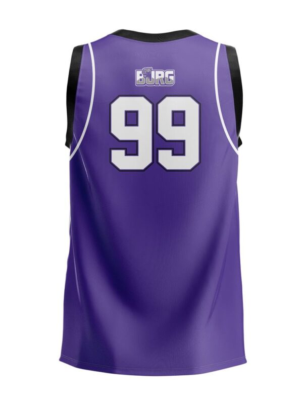 Reversible Basketball Jersey - Varsity Pattern - purple back