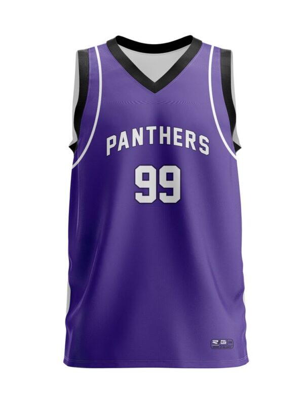 Reversible Basketball Jersey - Varsity Pattern - purple front