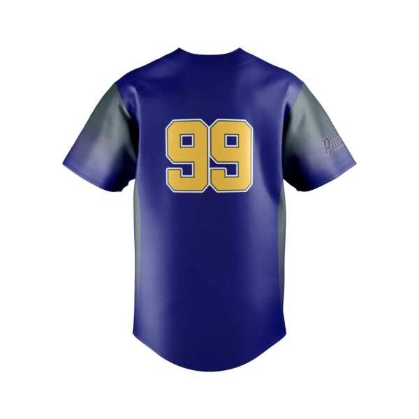 Fastpitch Full Button Short Sleeve Jersey - Varsity Pattern Back