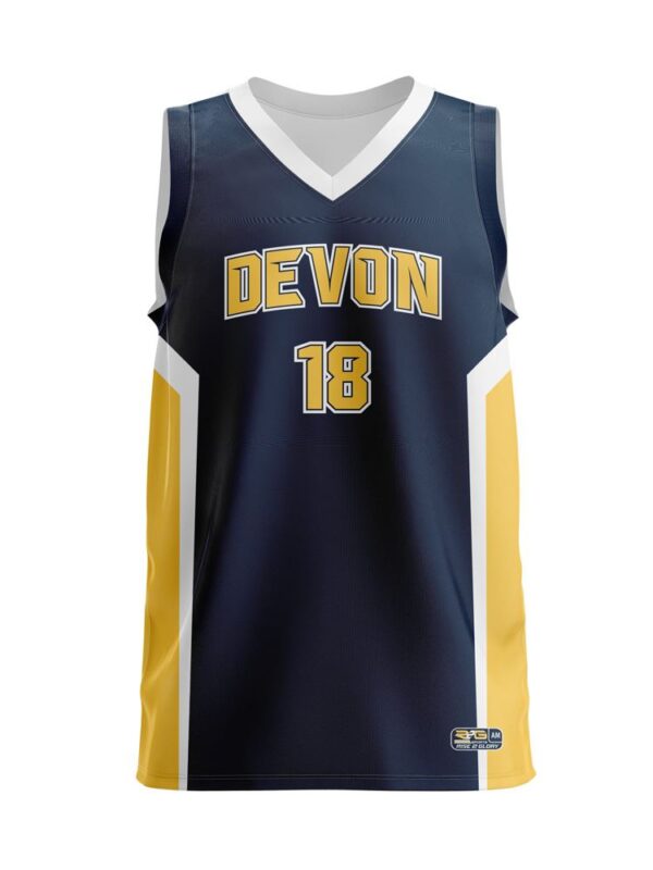Reversible Basketball Jersey - Varsity Pattern - blue front