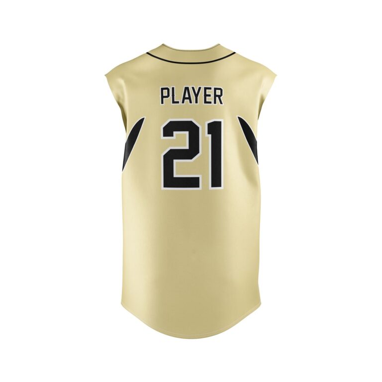 Fastpitch Full Button Sleeveless Jersey - Varsity Pattern Back