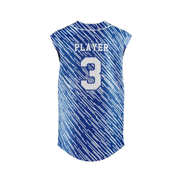Fastpitch Full Button Sleeveless Jersey - Varsity Pattern Back