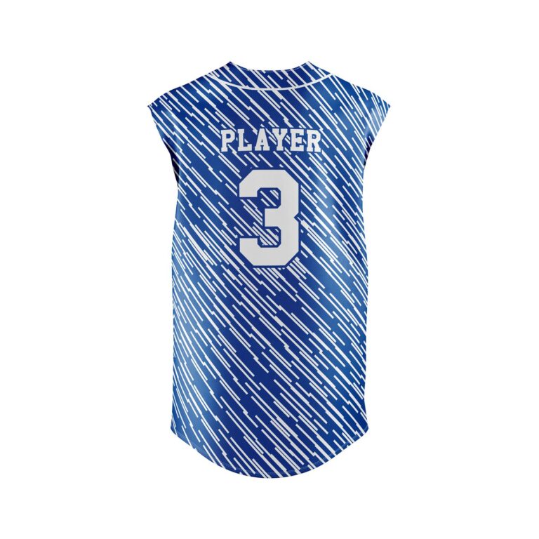 Fastpitch Full Button Sleeveless Jersey - Varsity Pattern Back