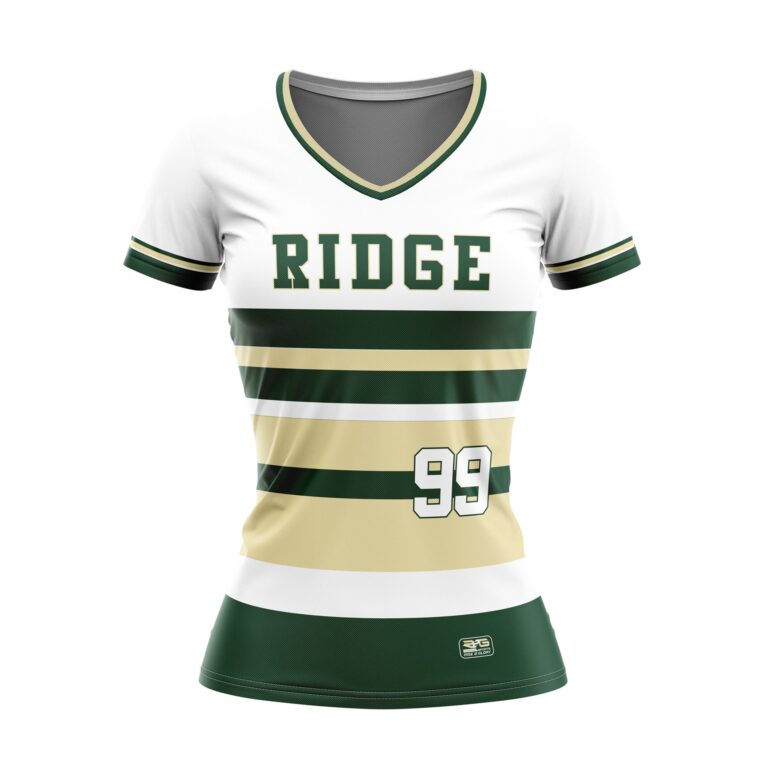 Full Dye Sub Womens Lacrosse/Field Hockey Jersey - Cap Sleeve Front