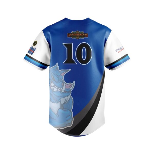 Full Dye Sub Baseball/Softball Full Button Short Sleeve Jersey-back