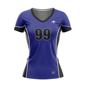 Full Dye Sub Womens Lacrosse/Field Hockey Jersey - Short Sleeve Front