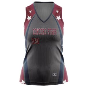 Full Dye Sub Women's Lacrosse/Field Hockey Sleeveless Jersey Front