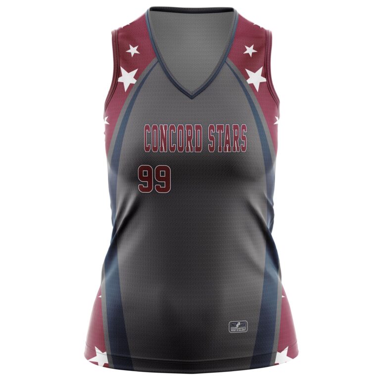 Full Dye Sub Women's Lacrosse/Field Hockey Sleeveless Jersey Front