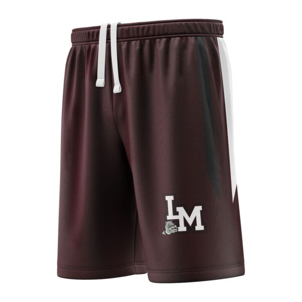 Reversible Basketball Shorts - Varsity Pattern left view