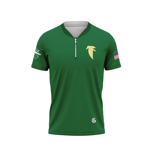 Batting Jacket - Quarter Zip Pullover - Short Sleeve front