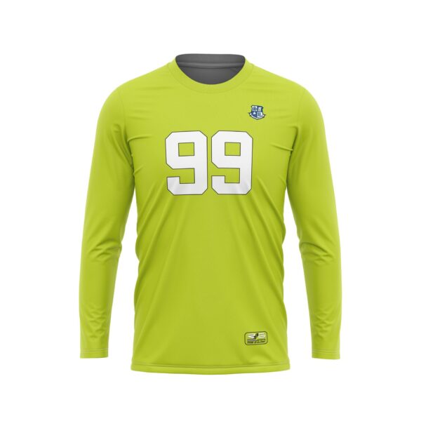 Full Dye Sub Long Sleeve Jersey - Varsity Pattern scarlet front