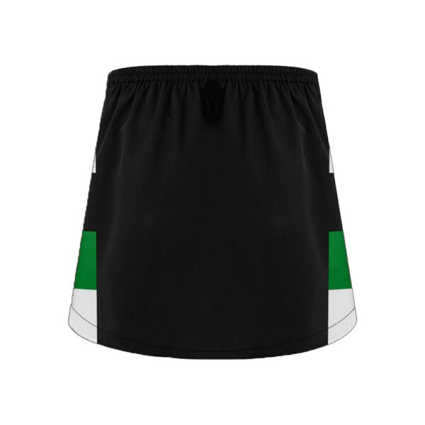Womens Lacrosse/Field Hockey Full Dye Sub Reversible Kilt. black-back.