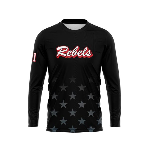 Workout Shirts - Varsity Pattern - Long Sleeves -front