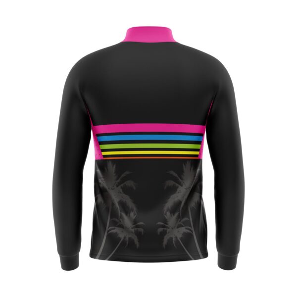 Zip Woven Microfiber Warmup Jacket with Vented Back