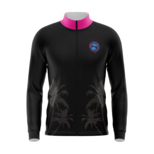 Full Zip Woven Microfiber Warmup Jacket with Vented Front