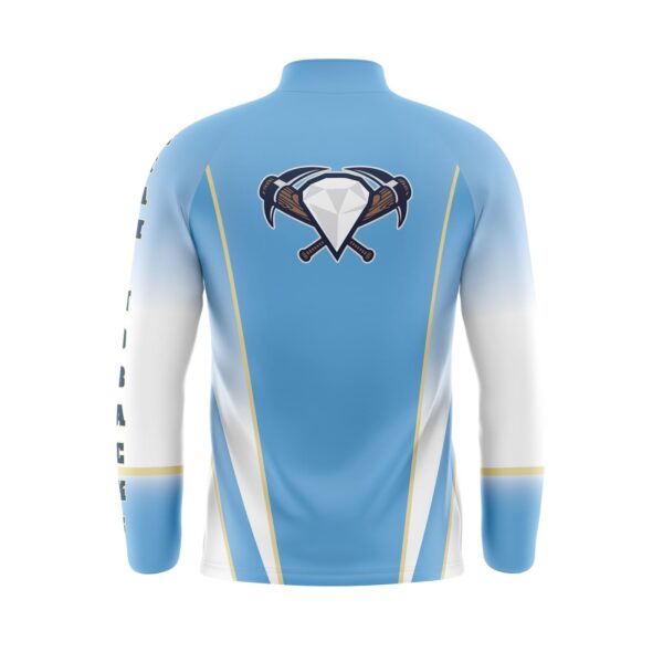 woven Microfiber Quarter Zip Pullover Warmup jacket-back