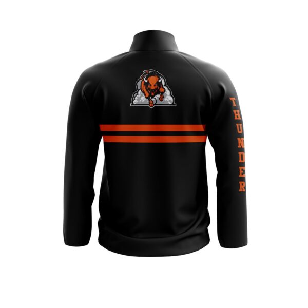 Full Zip Woven Microfiber Warmup Jacket Back