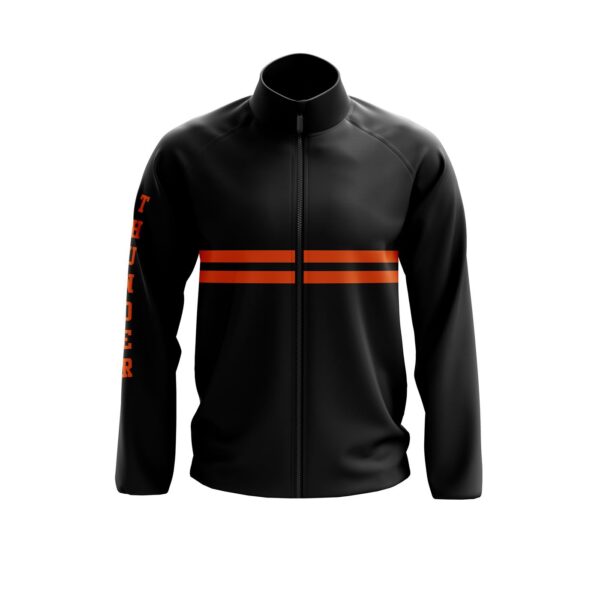Full Zip Woven Microfiber Warmup Jacket Front