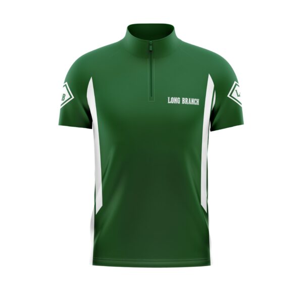 Quarter Zip Pullover Woven Microfiber Warmup Jacket -front