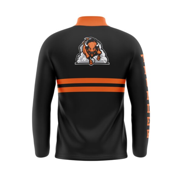 Full Zipper Woven Microfiber Warmup Jacket Back