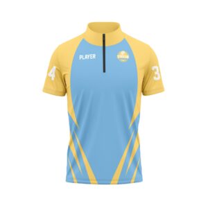 Full Dye Sub Quarter Zip Pullover Woven Microfiber Warmup Jacket - Short Sleeve Front