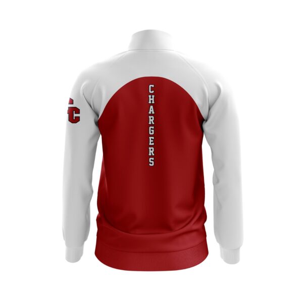 Full Dye Sub Full Zipper Woven Microfiber Warmup Jacket - Long Sleeve Back