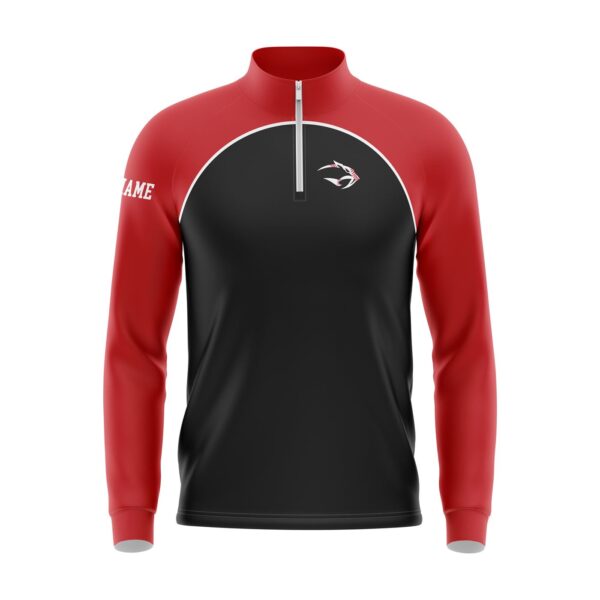 Quarter Zip Pullover Warmup Jacket Front