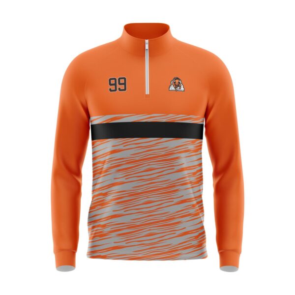 Quarter Zip Pullover Warmup Jacket Front