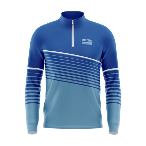 Quarter Zip Pullover Warmup Jacket Front