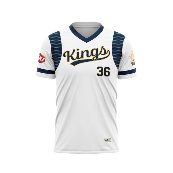 Full Dye Sub Baseball/Softball V-Neck Pullover Jersey-front