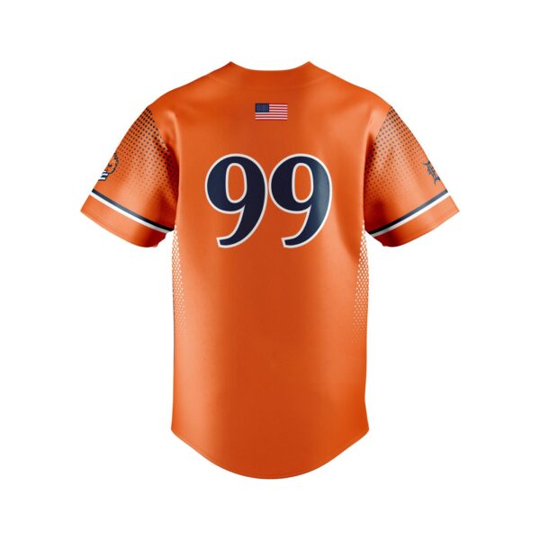 Full Dye Sub Fastpitch Full Button Jersey back