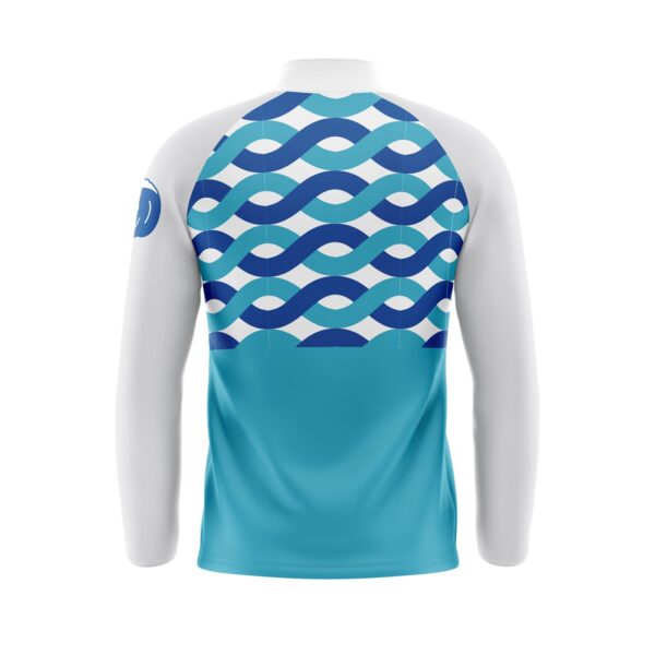 Quarter Zip Warmup Jacket with Caped Back - BACK