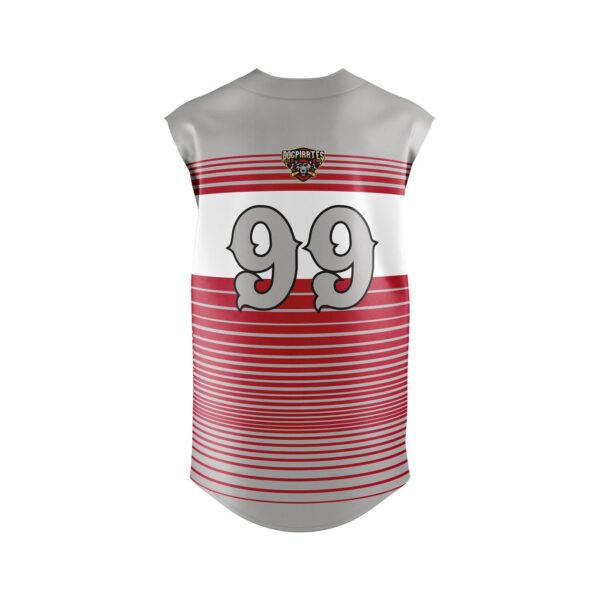 Baseball/Softball Faux Full Button Sleeveless Jersey Back