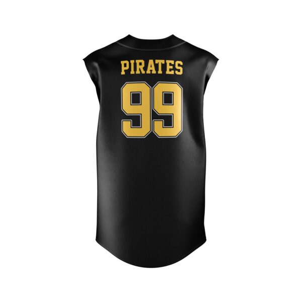 Baseball/Softball Faux Full Button Sleeveless Jersey Back