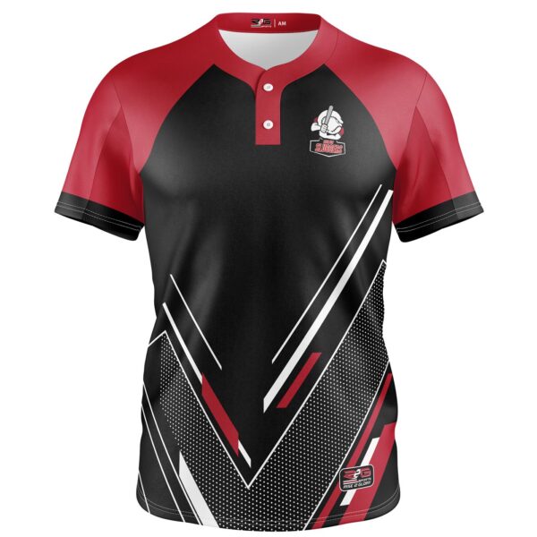 Full Dye Sub Baseball/Softball Two Button Jersey - front