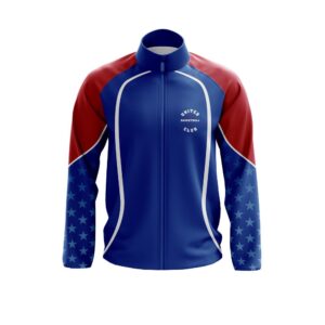 Zipper Woven Microfiber Warmup Jacket - front