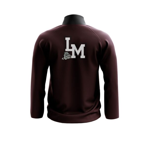 Zipper Woven Microfiber Warmup Jacket back