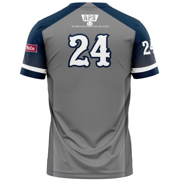 Full Dye Sub Baseball/Softball Two Button Jersey - back