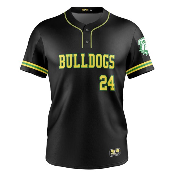Full Dye Sub Baseball/Softball Two Button Jersey - front