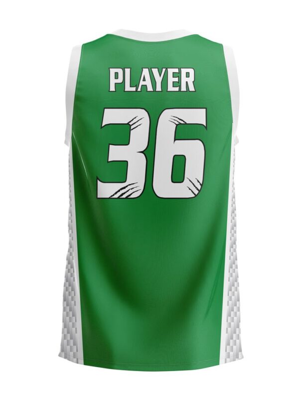 Reversible Basketball Jersey - Varsity Pattern green back